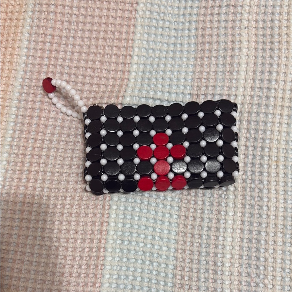 Beaded Black and Red clutch